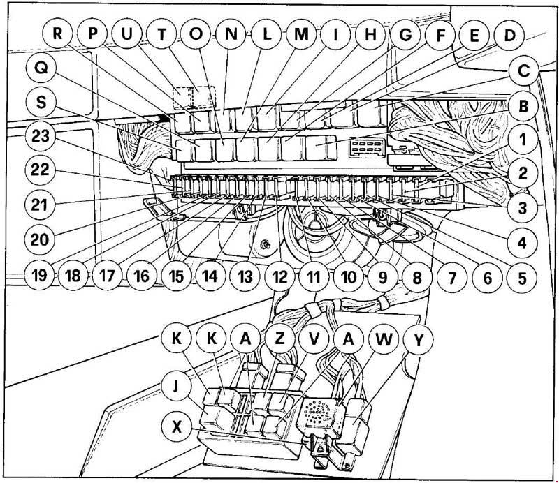 Ferrari 328 (1986-1989) - zekeringkast