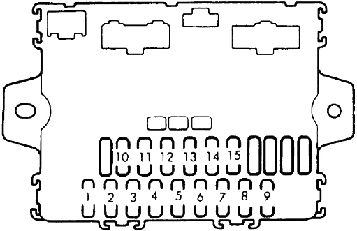 Honda Accord (1985-1989) - zekering schema