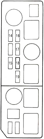 Lexus ES 250 (VZV21) (1989-1991) - zekeringdoos