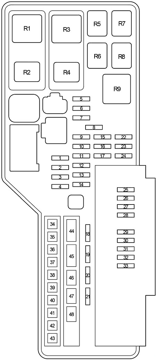 Lexus ES 350 (XV40) (2006-2012) - schema van zekeringen