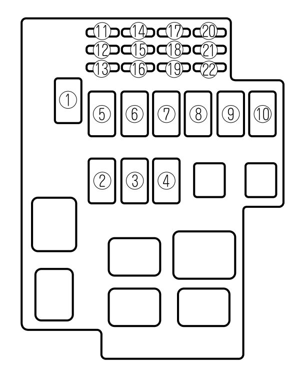 Mazda Millenia (1995-2002) - schema van de zekeringen