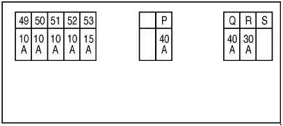 Nissan X-Trail - schema van de zekeringkast - motorruimte F116 - motor MR