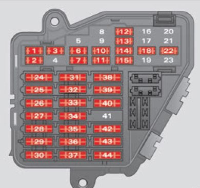 Seat Exeo (2011-2012) - zekeringkast