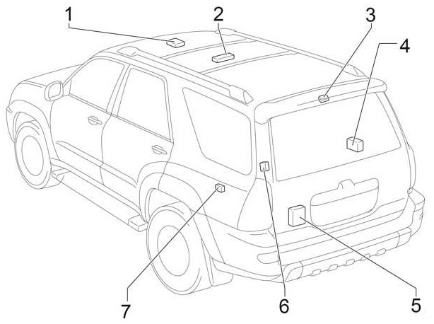 Toyota 4Runner N210 (2003-2009) - zekeringkast