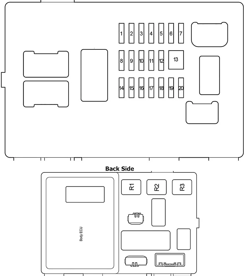 Toyota Tacoma (2005-2015) - zekeringenkast